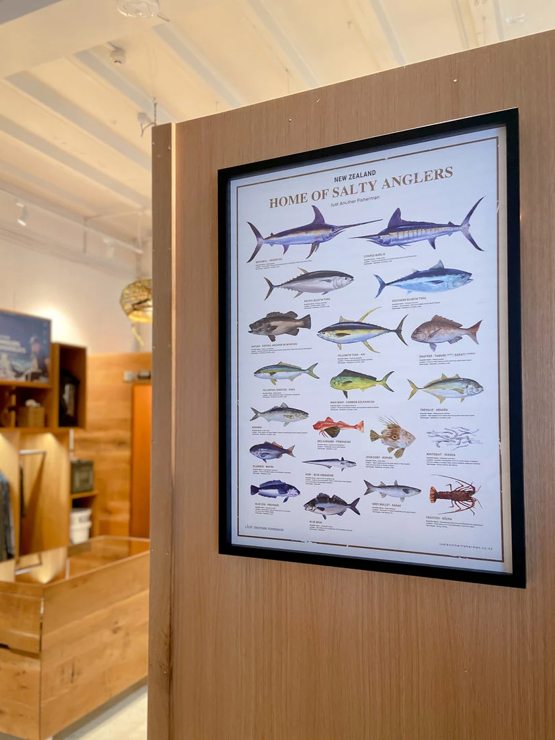 Just Another Fisherman Apparel HOME OF THE SALTY ANGLERS PRINT - FRAMED