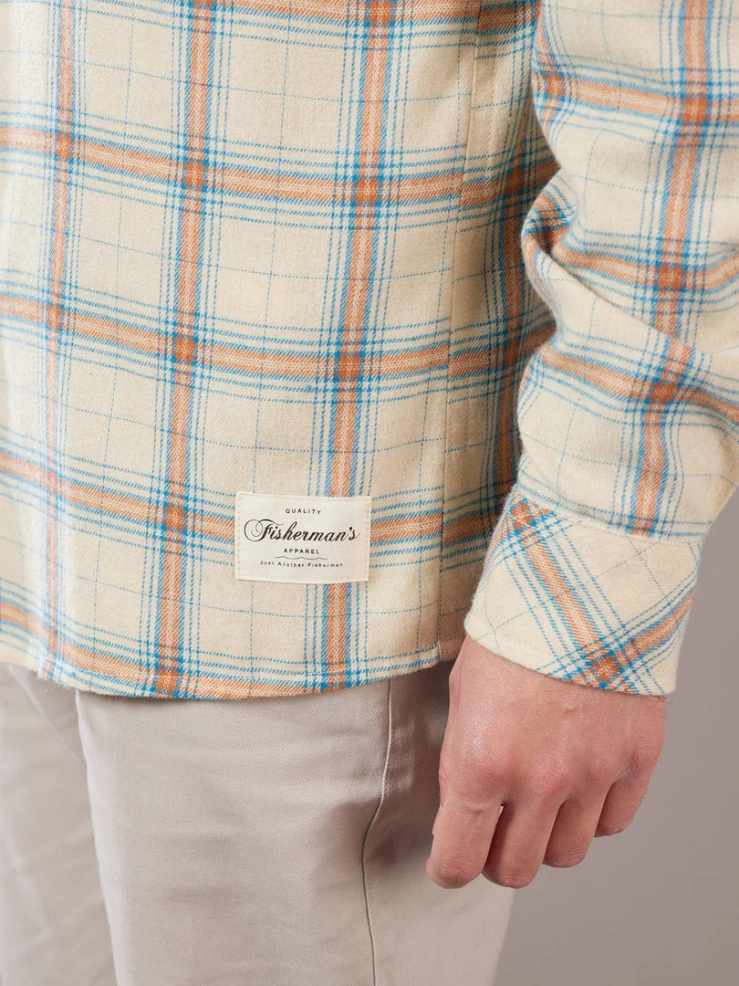 Just Another Fisherman JACK MAC SHIRT - SAND/BLUE/BROWN CHECK Apparel