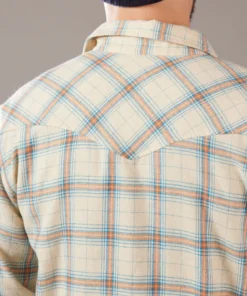 Just Another Fisherman JACK MAC SHIRT - SAND/BLUE/BROWN CHECK Apparel