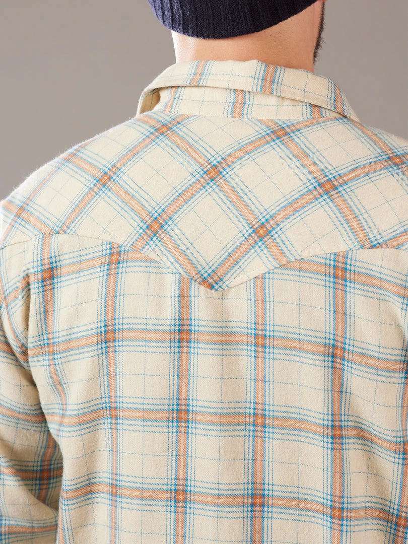 Just Another Fisherman JACK MAC SHIRT - SAND/BLUE/BROWN CHECK Apparel