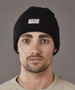 Just Another Fisherman Apparel J.A.F LOGO BEANIE - BLACK