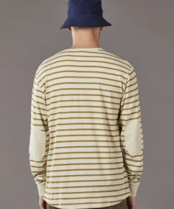 Just Another Fisherman CRITTERS STRIPE LS TEE - NATURAL/KHAKI/ORANGE