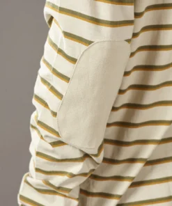 Just Another Fisherman CRITTERS STRIPE LS TEE - NATURAL/KHAKI/ORANGE