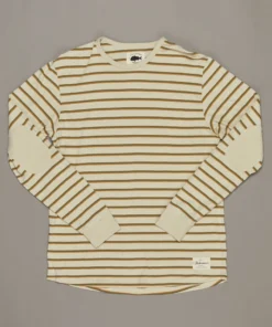 Just Another Fisherman CRITTERS STRIPE LS TEE - NATURAL/KHAKI/ORANGE