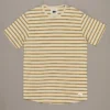 Just Another Fisherman Apparel MAC STRIPE TEE - NATURAL/KHAKI/ORANGE