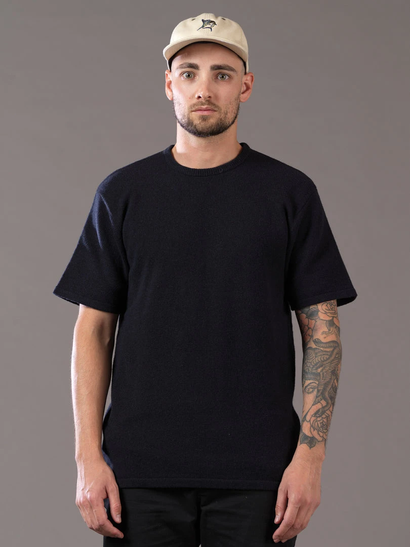 Just Another Fisherman MERINO SEA TEE - NAUTICAL BLACK