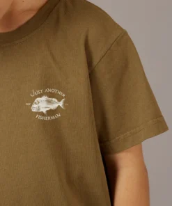 Just Another Fisherman MINI SNAPPER LOGO TEE - MILITARY OLIVE Apparel