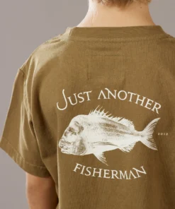 Just Another Fisherman MINI SNAPPER LOGO TEE - MILITARY OLIVE Apparel