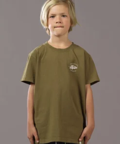 Just Another Fisherman MINI SNAPPER LOGO TEE - MILITARY OLIVE Apparel