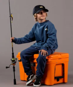 Just Another Fisherman Apparel MINI STAMP CREW - OVERDYED MIDNIGHT NAVY