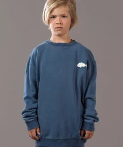 Just Another Fisherman Apparel MINI STAMP CREW - OVERDYED MIDNIGHT NAVY