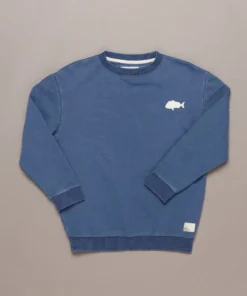 Just Another Fisherman Apparel MINI STAMP CREW - OVERDYED MIDNIGHT NAVY