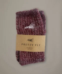PRETTY FLY MERINO SOCK - MULLED WINE Accessories