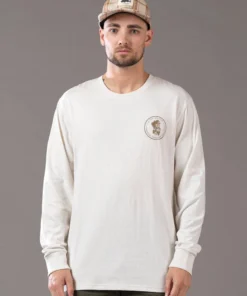 Just Another Fisherman OLD SEA DOG LS TEE - ANTIQUE WHITE