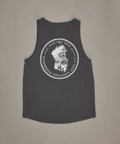 Just Another Fisherman OLD SEA DOG SINGLET - AGED BLACK