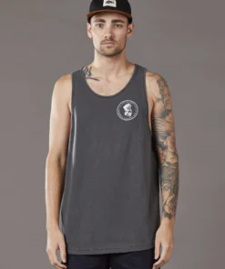 Just Another Fisherman OLD SEA DOG SINGLET - AGED BLACK