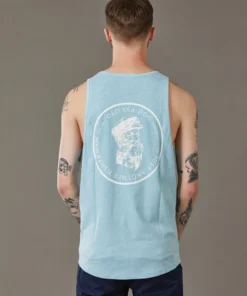 Just Another Fisherman OLD SEA DOG SINGLET - COASTAL BLUE Apparel