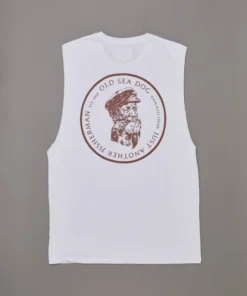 Just Another Fisherman OLD SEA DOG TANK - WHITE