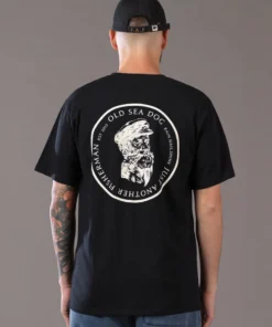 Just Another Fisherman Apparel OLD SEA DOG TEE - BLACK/VANILLA