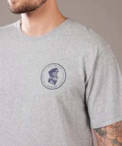 Just Another Fisherman OLD SEA DOG TEE - GREY MARLE/NAVY