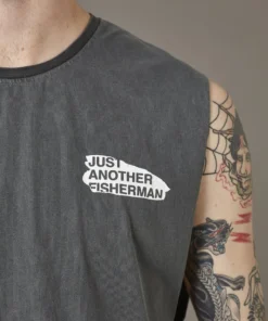 Just Another Fisherman Apparel RIP LOGO TANK - AGED BLACK