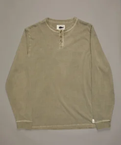 Just Another Fisherman Apparel ROUGH SEA HENLEY - MILITARY GREEN