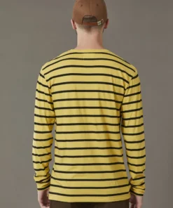 Just Another Fisherman RE-ISSUE ROUGH SEA LS TEE - WASHED YELLOW/BLACK