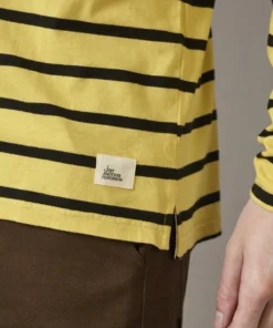 Just Another Fisherman RE-ISSUE ROUGH SEA LS TEE - WASHED YELLOW/BLACK