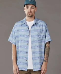 Just Another Fisherman RUSTIC SWORD SS SHIRT - BLUE Apparel