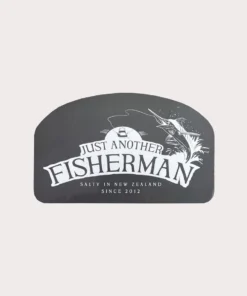 Just Another Fisherman SALTED IN NZ STICKER - CHARCOAL Apparel