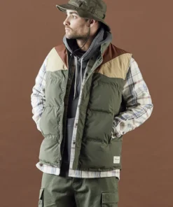Just Another Fisherman SEA-LEVEL VEST - OLIVE/RUST/NATURAL Apparel