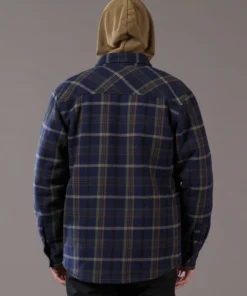 Just Another Fisherman Apparel SEAPORT SHEARLING SHIRT - NAVY/GREEN