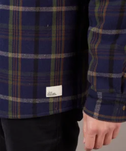 Just Another Fisherman Apparel SEAPORT SHEARLING SHIRT - NAVY/GREEN