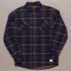 Just Another Fisherman Apparel SEAPORT SHEARLING SHIRT - NAVY/GREEN