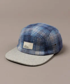 Just Another Fisherman Apparel SEAPORT 5 PANEL - BLUE/GREY CHECK