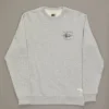 Just Another Fisherman Apparel SNAPPER LOGO CREW - GREY MARLE