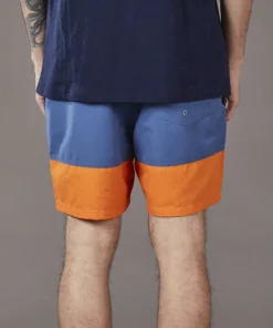 Just Another Fisherman Apparel SNAPPER LOGO SHORTS - BLUE/ORANGE