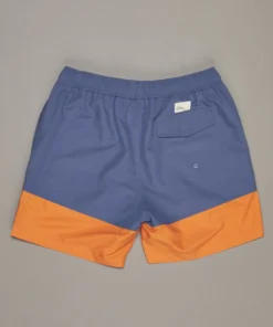 Just Another Fisherman Apparel SNAPPER LOGO SHORTS - BLUE/ORANGE