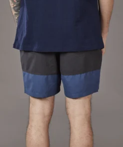 Just Another Fisherman Apparel SNAPPER LOGO SHORTS - CHARCOAL/BLUE