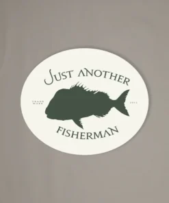 Just Another Fisherman Apparel SNAPPER LOGO STICKER - STONE