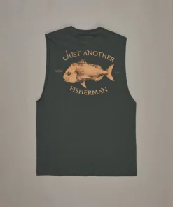 Just Another Fisherman SNAPPER LOGO TANK - PINE Apparel