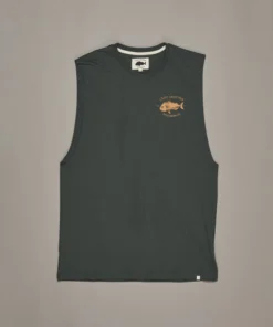 Just Another Fisherman SNAPPER LOGO TANK - PINE Apparel