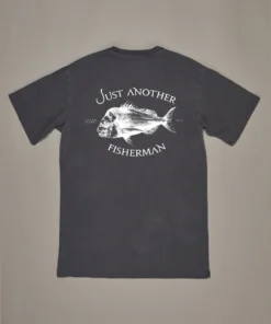 Just Another Fisherman SNAPPER LOGO TEE - AGED BLACK/WHITE