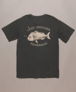 Just Another Fisherman Apparel SNAPPER LOGO TEE - AGED BLACK/SAND