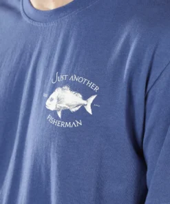 Just Another Fisherman SNAPPER LOGO TEE - DEEP BLUE
