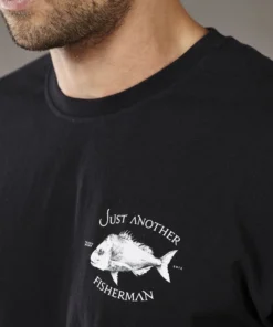 Just Another Fisherman SNAPPER LOGO TEE - BLACK Apparel