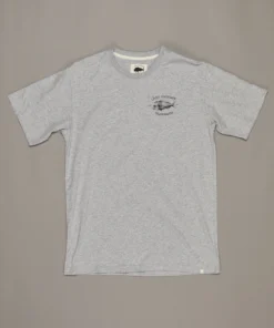 Just Another Fisherman SNAPPER LOGO TEE - GREY MARLE / BLACK