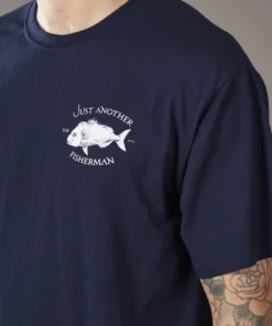 Just Another Fisherman SNAPPER LOGO TEE - NAVY