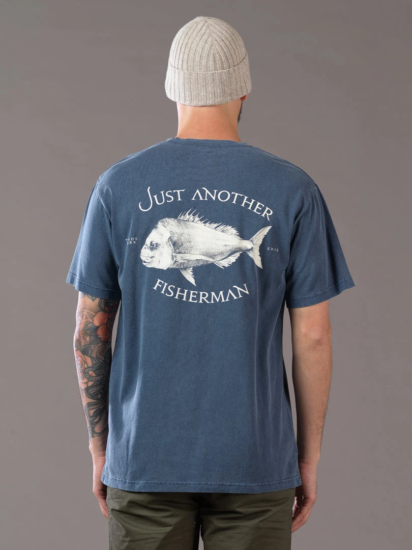 Just Another Fisherman SNAPPER LOGO TEE - OVERDYED MIDNIGHT NAVY