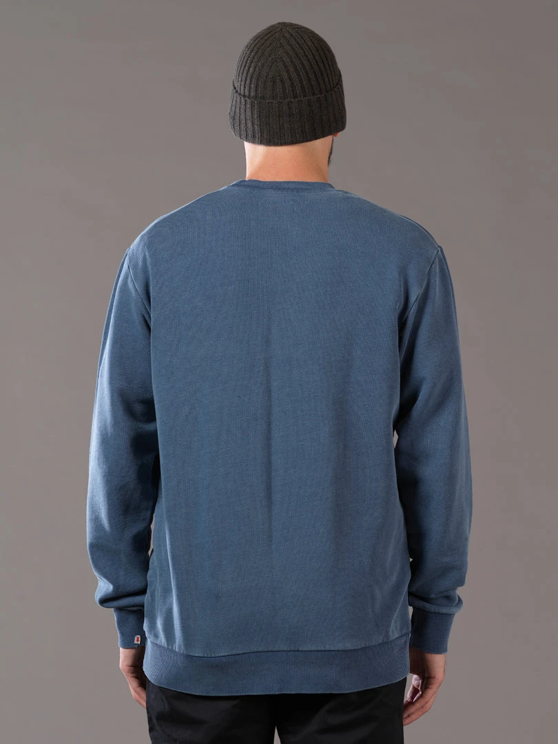 Just Another Fisherman SNAPPER STAMP CREW - OVERDYED MIDNIGHT NAVY Apparel